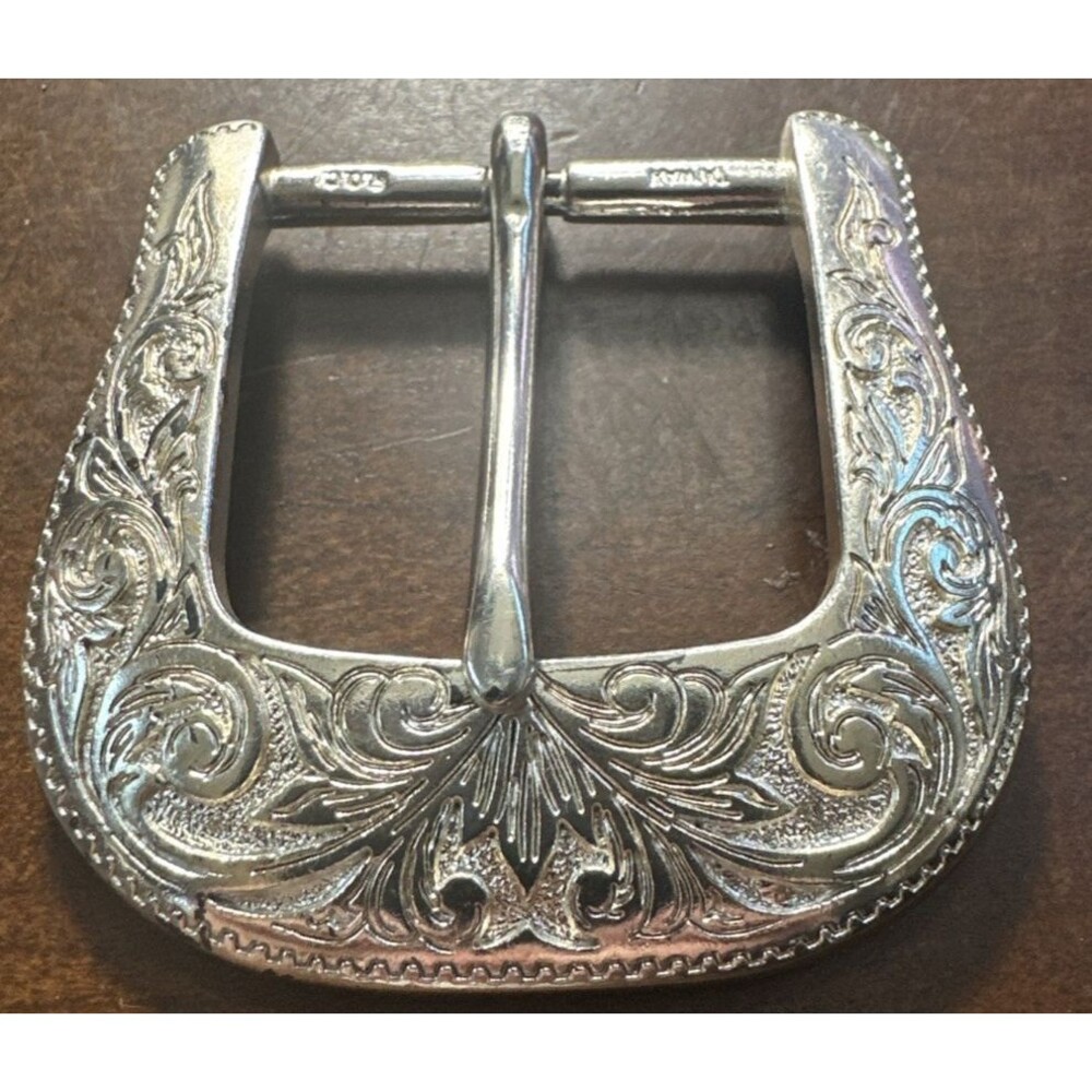 Vintage Made in Taiwan ROC Silver Belt 1.5 inch Cowboy Rancher Western